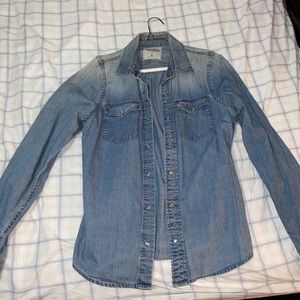 Hollister Button Up Denim Shirt (size M)